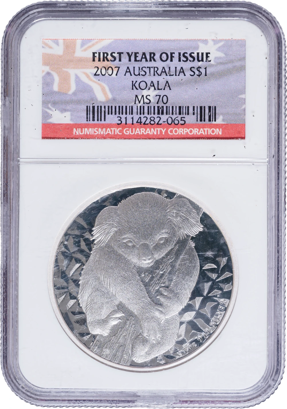 Australia. NGC MS-70 2007-P One Ounce Koala