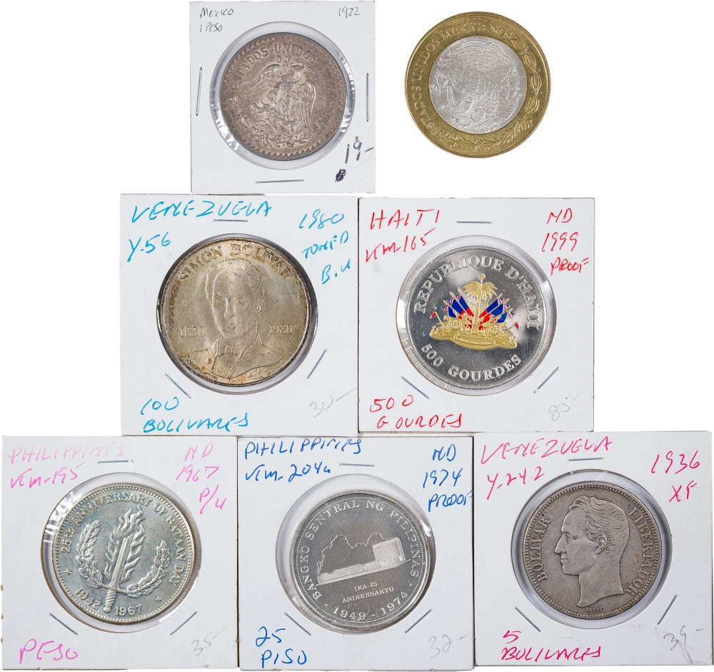 7 Piece Southern Hemisphere World Silver Lot