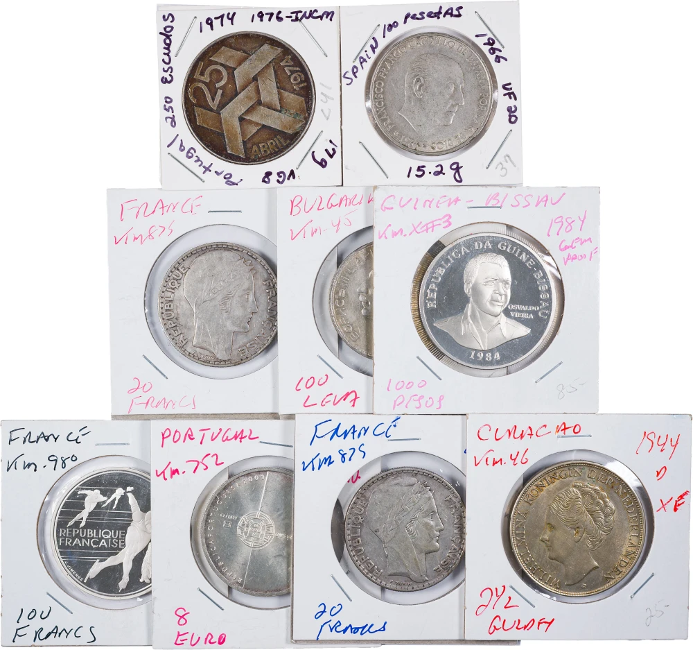 9 Piece France & More World Silver Lot
