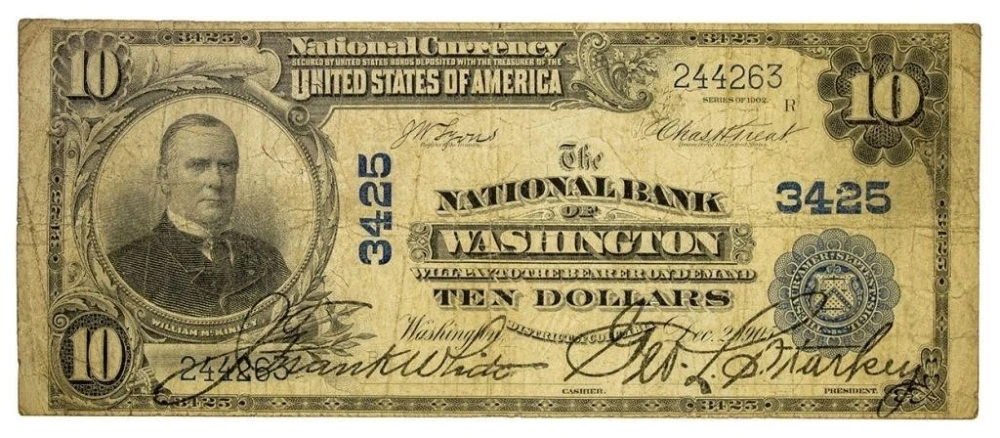 Washington, DC. Fine Series 1902 $10