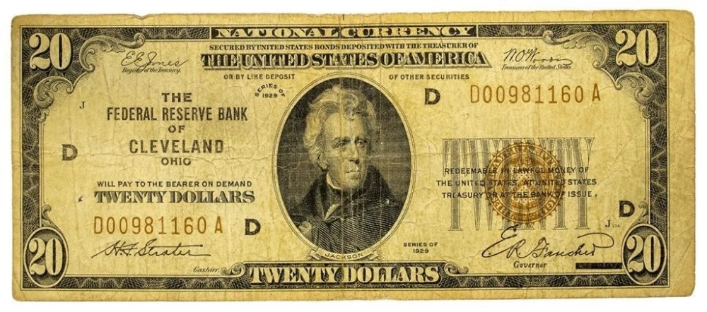 Cleveland Ohio Series 1929 $20