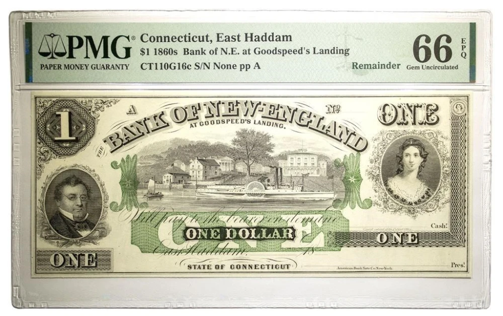 Connecticut. Gem UNC-66 EPQ $1 Remainder
