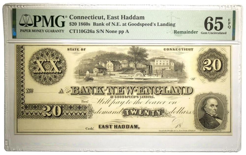 Connecticut. Gem UNC-65 EPQ $20 Remainder