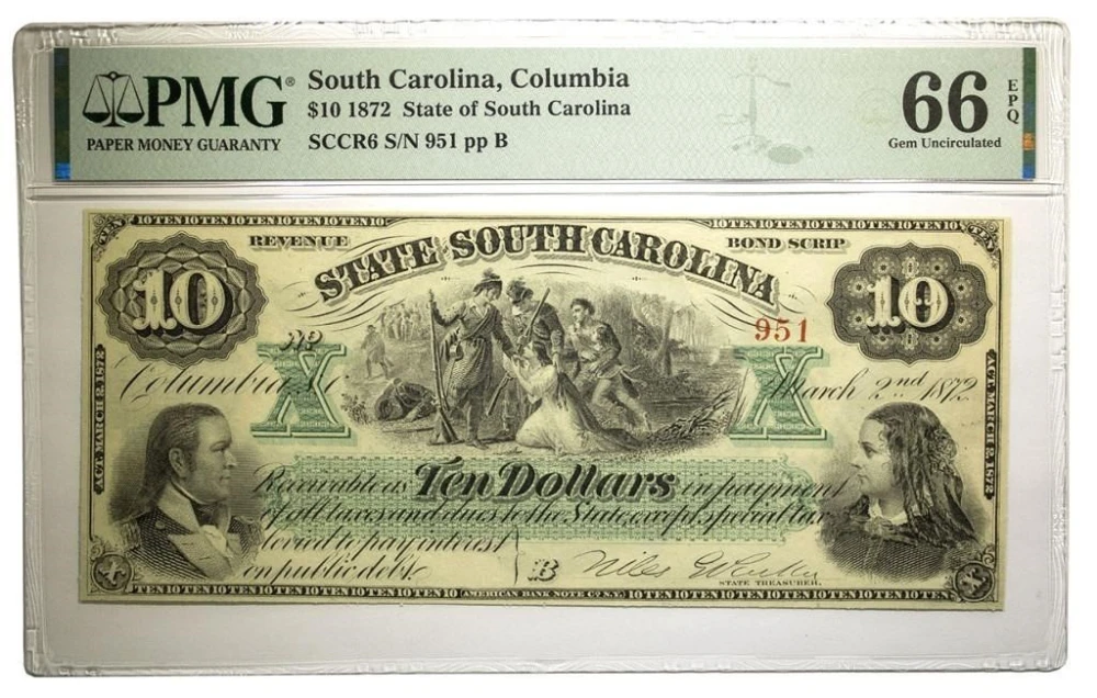 South Carolina. PMG UNC-66 EPQ $10