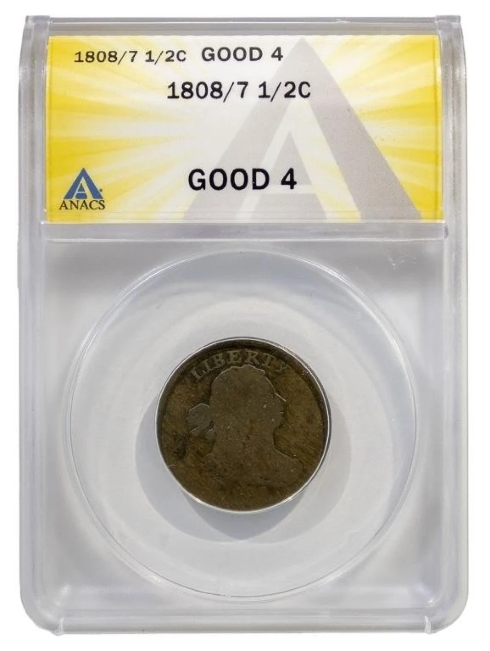 ANACS G-4 1808/7 Half Cent