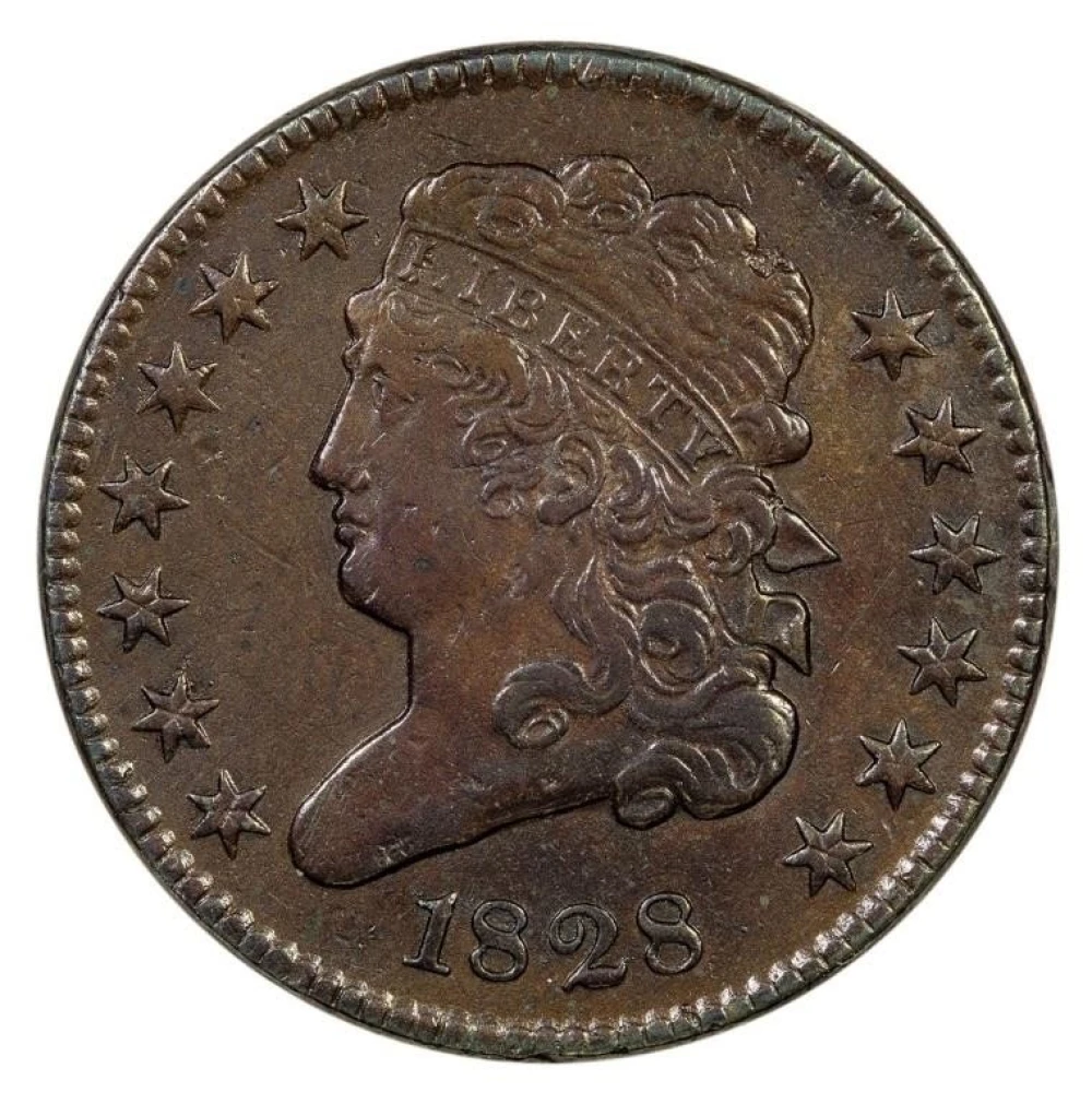 AU Details 1828 Half Cent