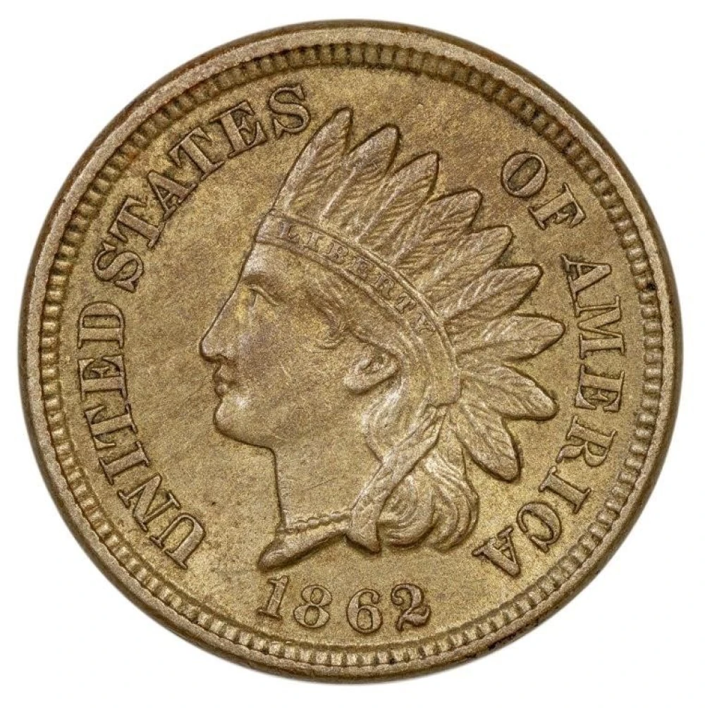 AU-55 1862 Cent