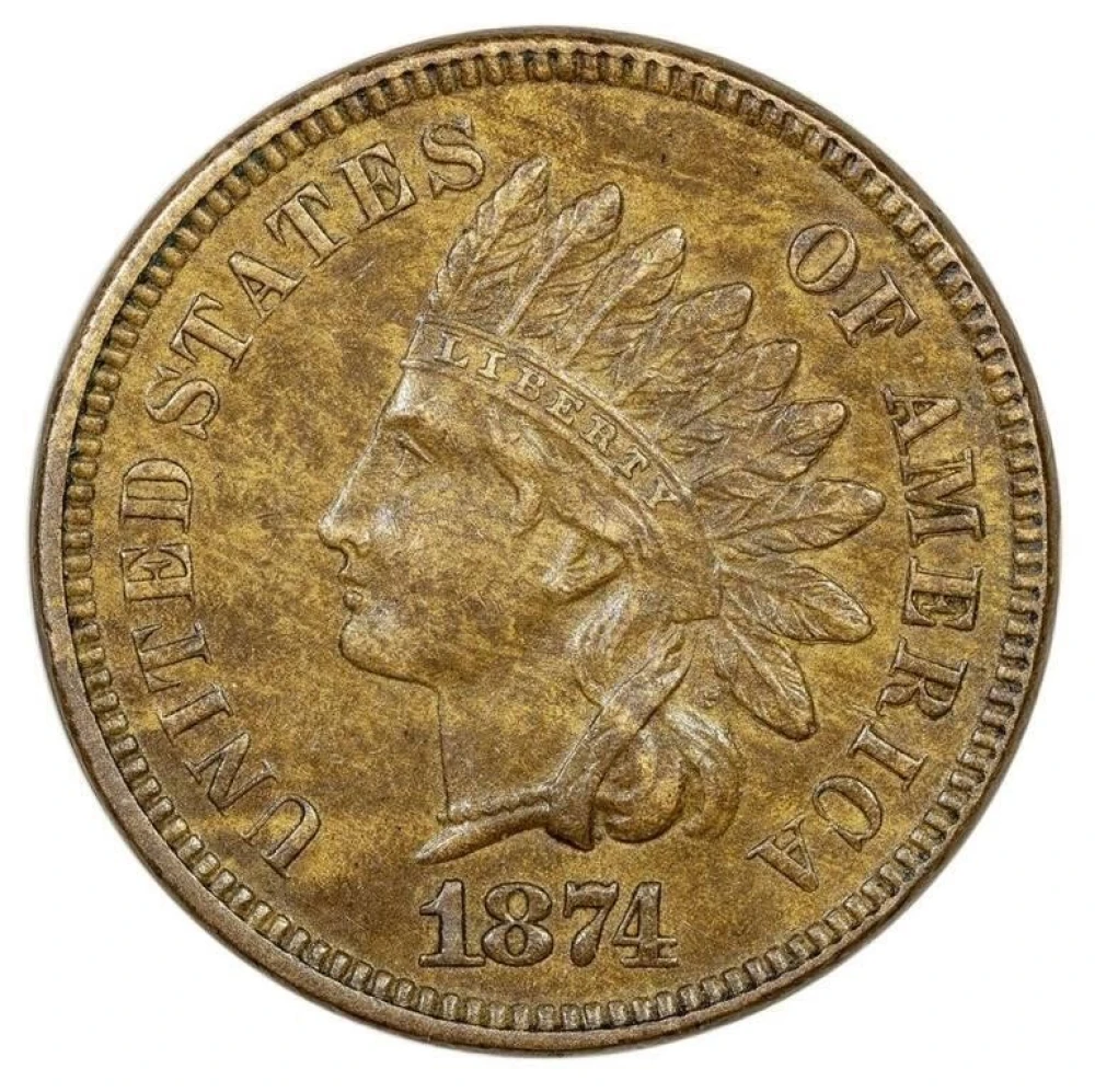 AU-50 1874 Cent