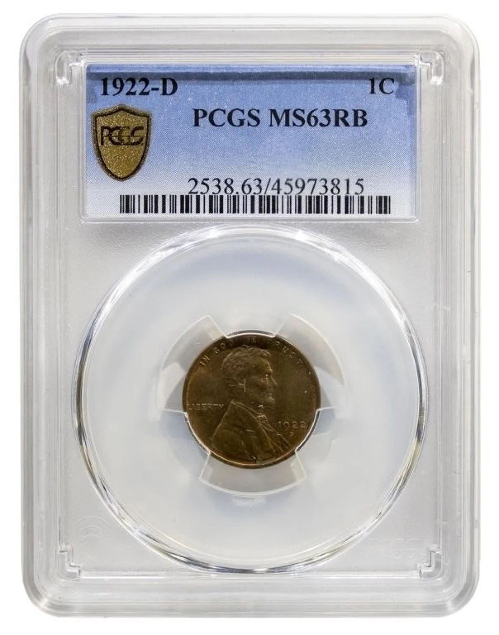 PCGS MS-63 RB 1922-D Cent