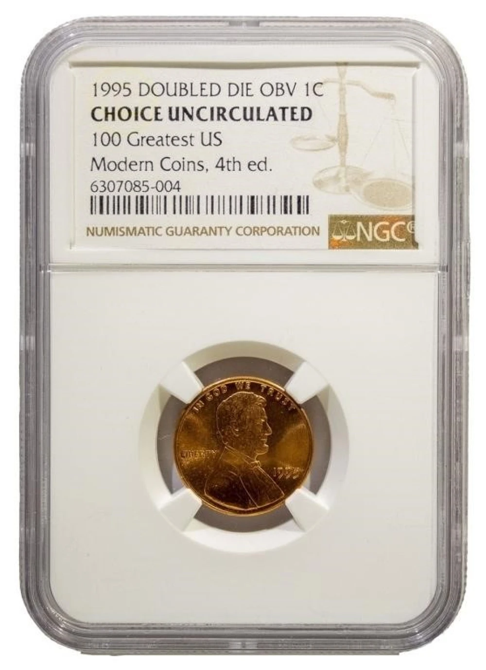 NGC Choice UNC 1995 Double Die Cent