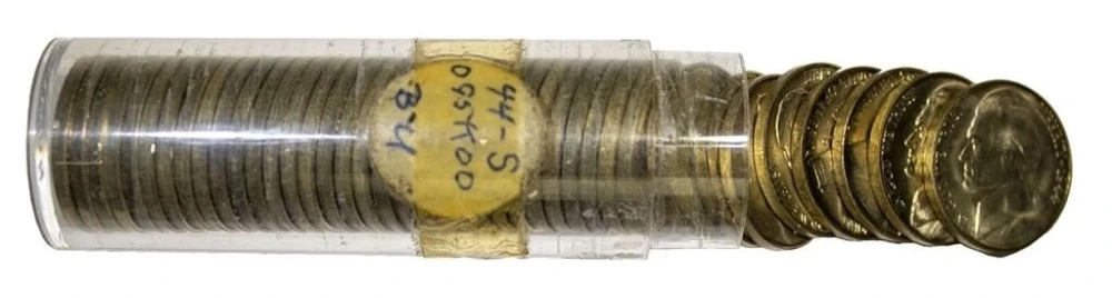 UNC Roll 1944-S Nickels