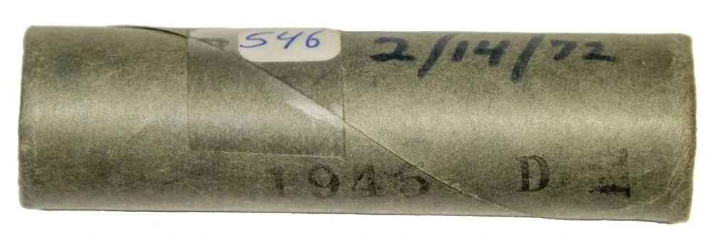 Bank Wrapped UNC Roll 1945-D Nickels