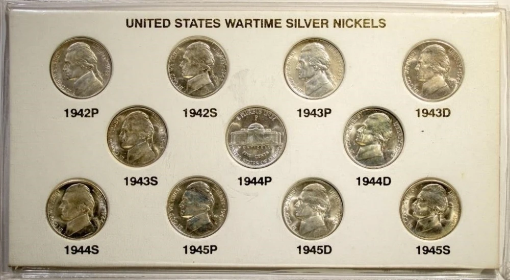 Choice to Gem UNC Complete War Nickel Set