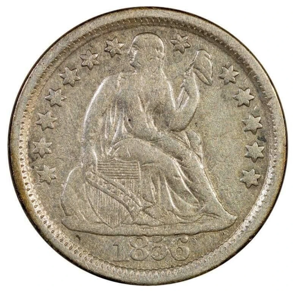 EF-40 1856 Large Date Dime