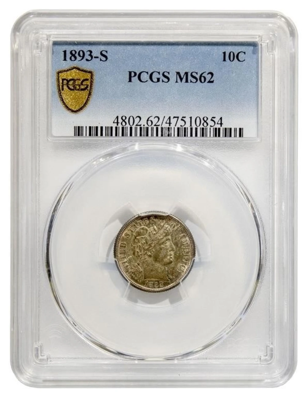PCGS MS-62 1893-S Dime