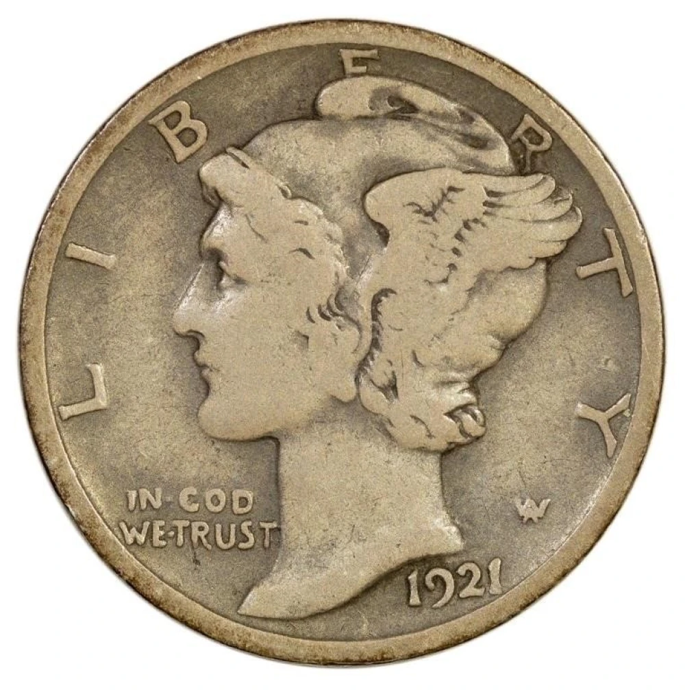 Pleasing Fine-12 1921 Key Date Dime