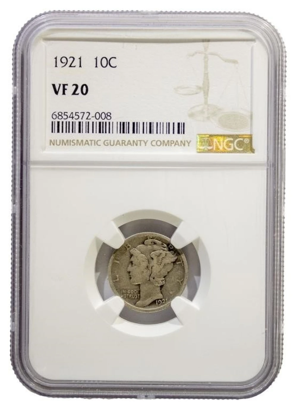 NGC VF-20 1921 Dime