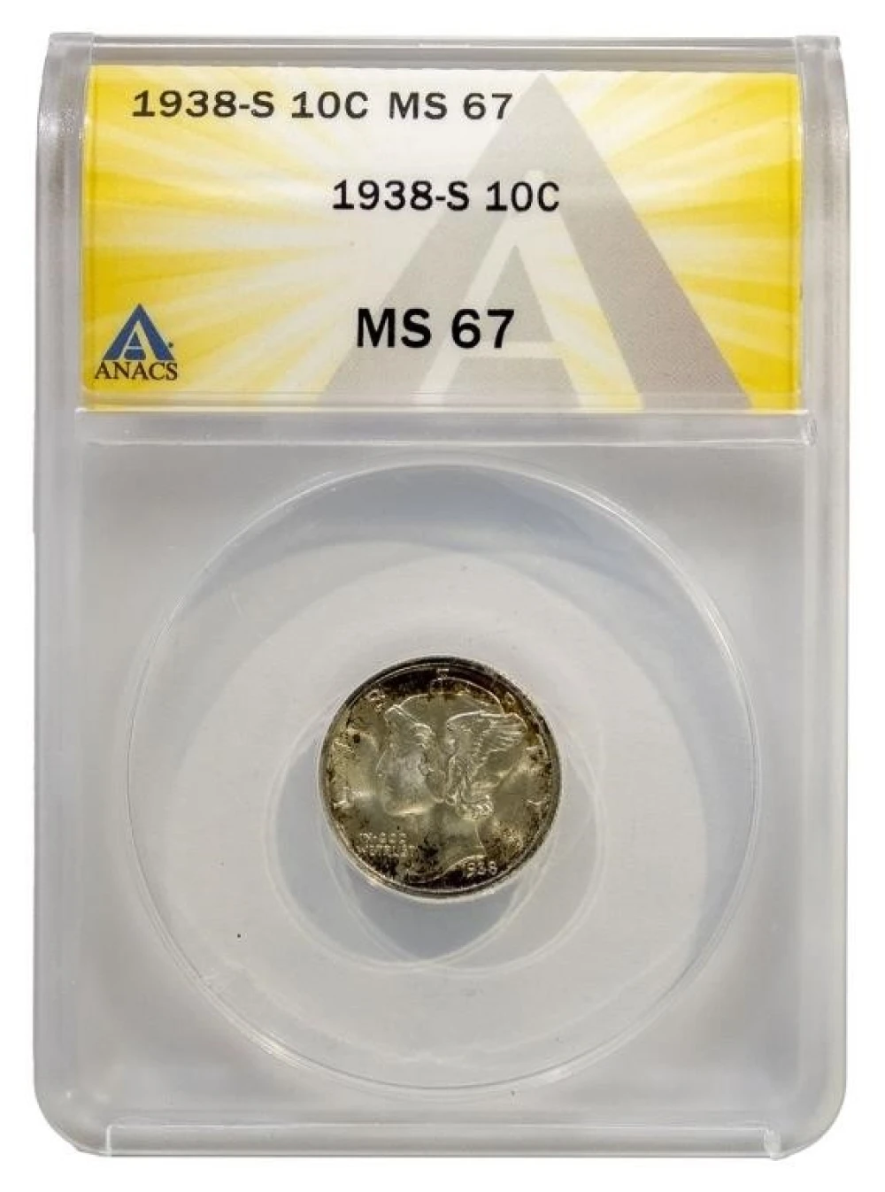 ANACS MS-67 1938-S Dime