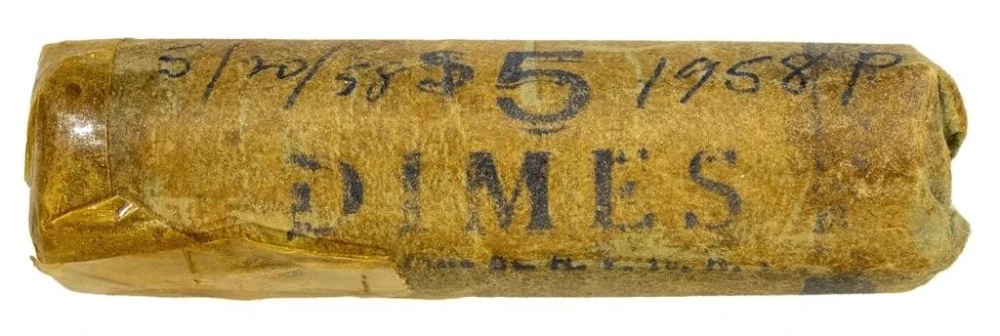 1958 BU Roosevelt Dime Roll