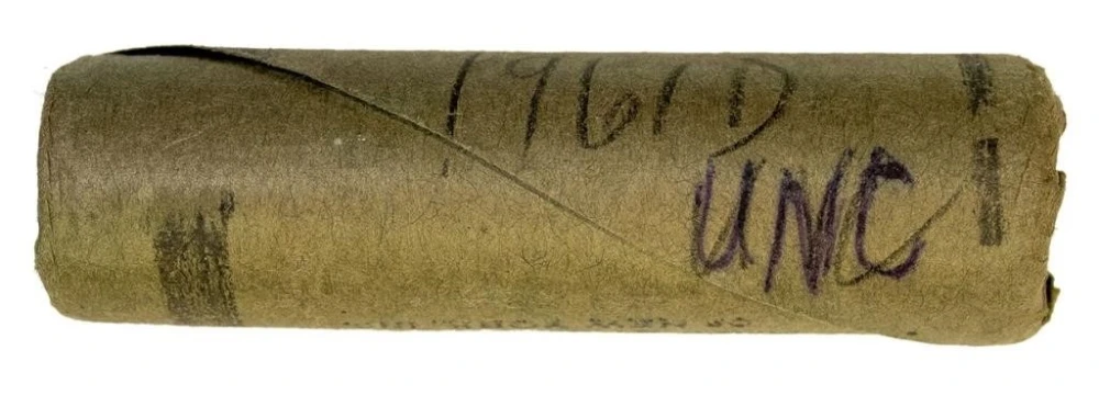 Bank Wrapped Roll of 1961-D Roosevelt Dimes