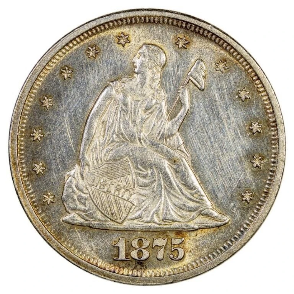 UNC Details 1875 Twenty-Cents