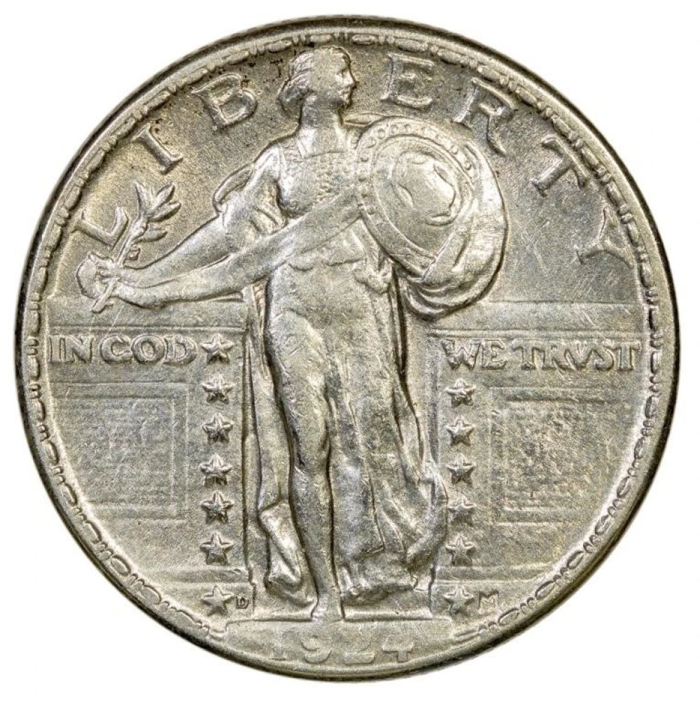 AU-50 Details 1924-D Quarter