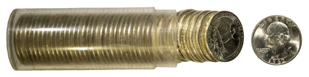 BU 1962 Washington Quarter Roll