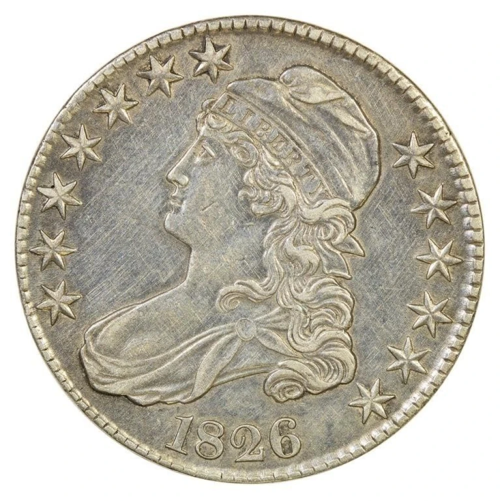 AU-50 Details 1826 Bust Half Dollar