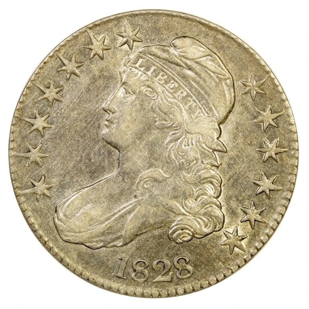 AU-50 1828 Bust Half Dollar
