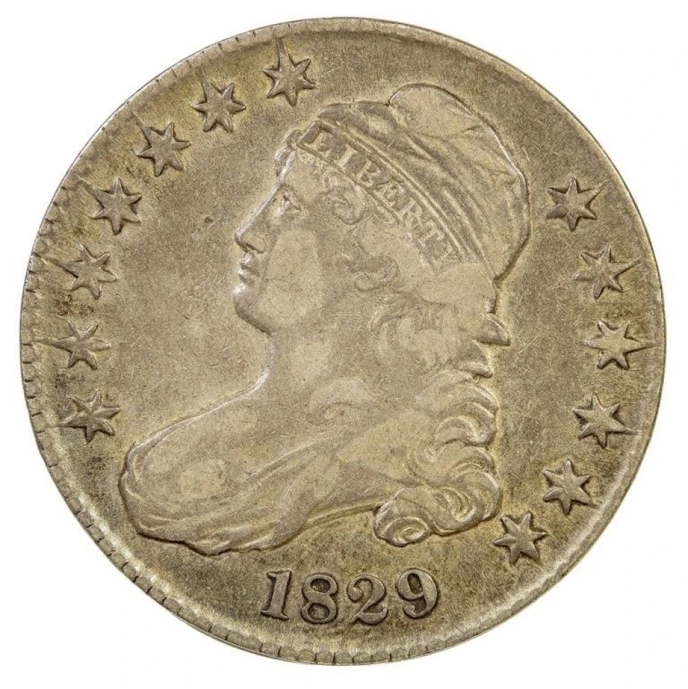 F-VF-18 1829 Bust Half Dollar