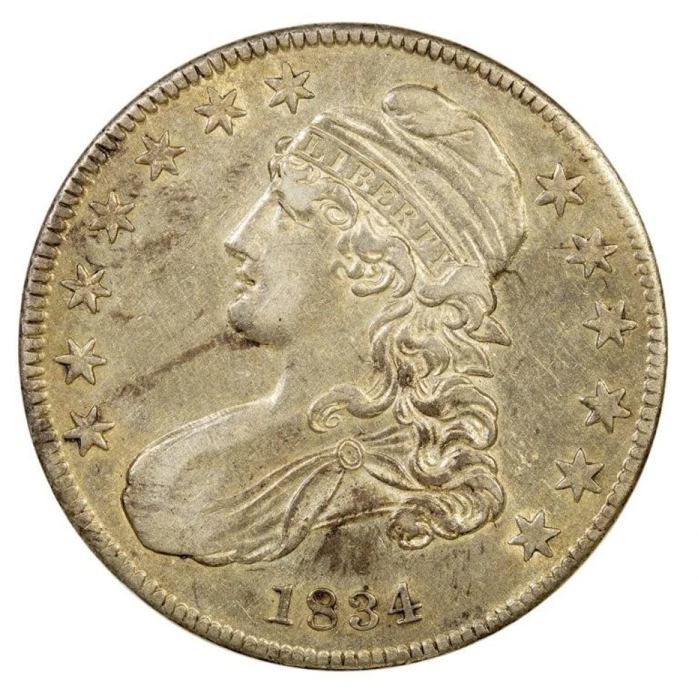AU Details 1834 Bust Half Dollar