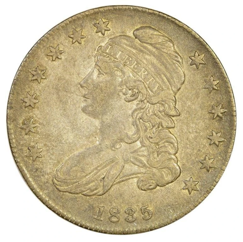 Choice EF-45 1835 Half Dollar