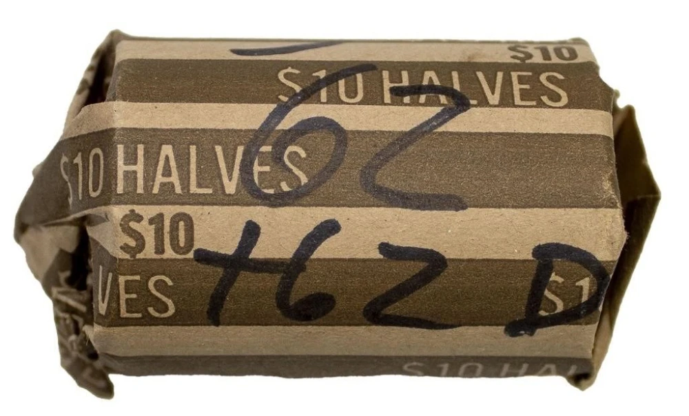 Roll of 1962 P&D Franklin Half Dollars