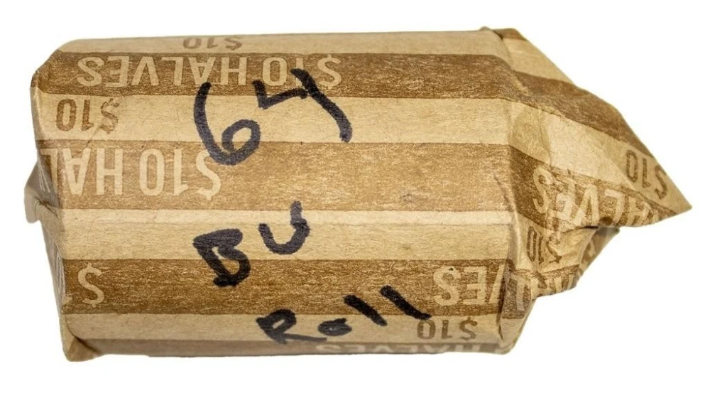 BU Roll of 1964 Kennedy Half Dollars