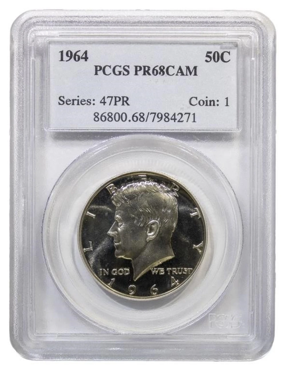PCGS Proof-68 Cameo 1964 Kennedy Half