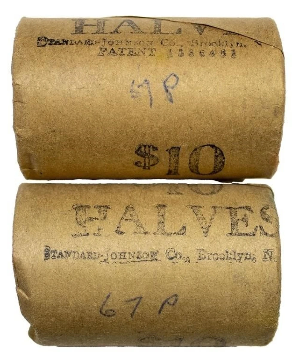Pair of Bank Wrapped 1967 Kennedy Half Dollars