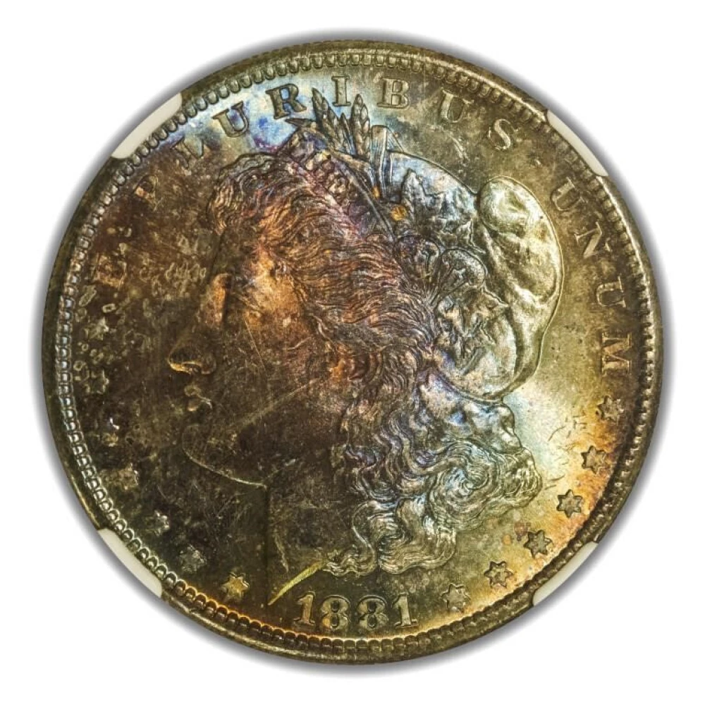 Beautifully Toned NGC MS-66 1881-S Morgan Dollar