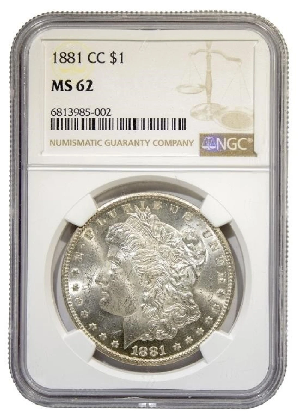 NGC MS-62 1881-CC Morgan Dollar