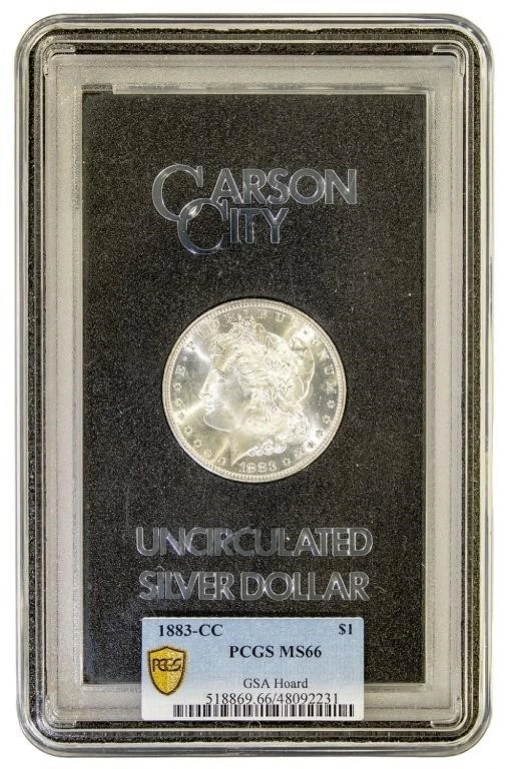 PCGS MS-66 1883-CC GSA Morgan Dollar
