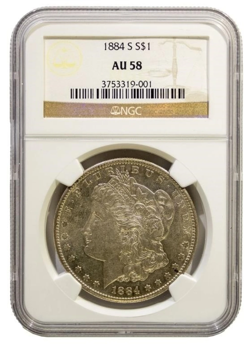 NGC AU-58 1884-S Morgan Dollar