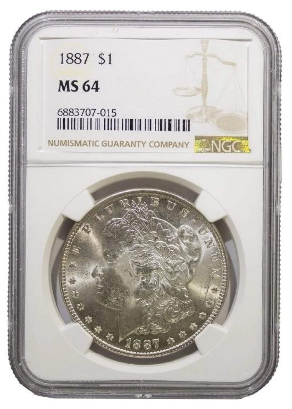 NGC MS-64 1887 Morgan Dollar