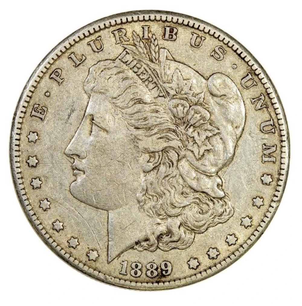 EF-40 Details 1889-CC Morgan Dollar