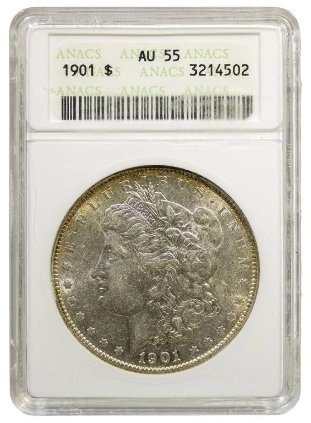 ANACS AU-55 1901 Morgan $1