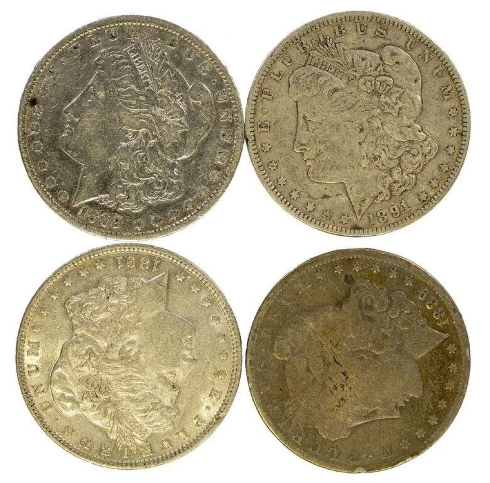 4 Coin Morgan $1 Lot