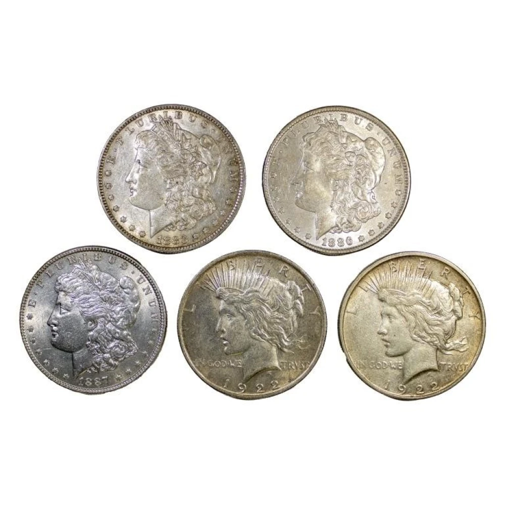 5 Piece AU Dollar Lot