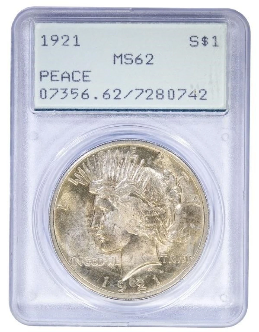 PCGS MS-62 1921 Peace Dollar