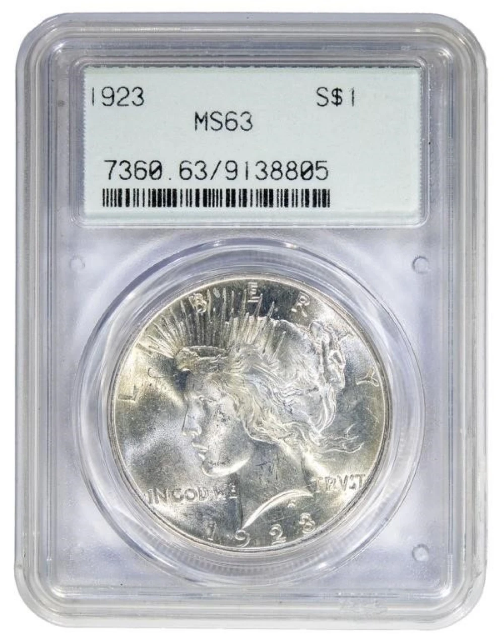 PCGS MS-63 1923 Peace Dollar