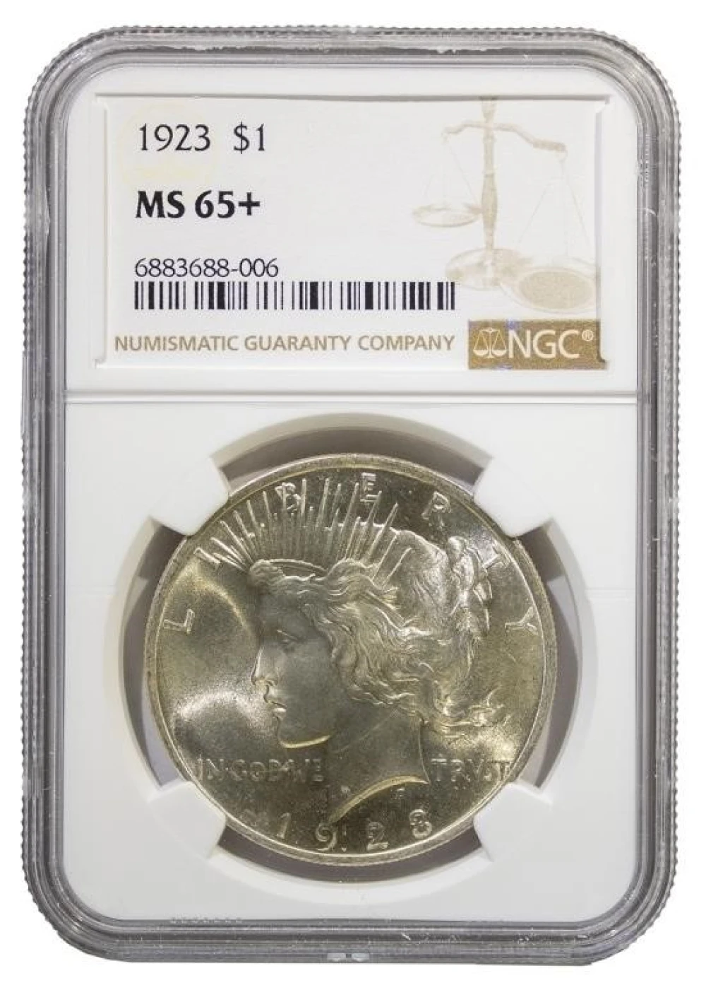 NGC MS-65+ 1923 Peace Dollar