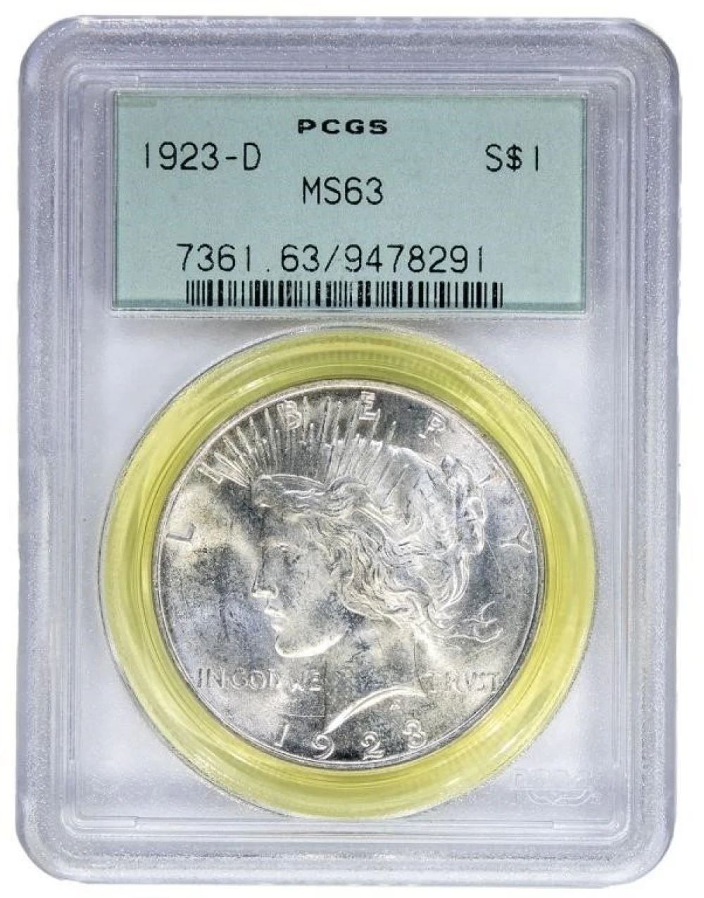 PCGS MS-63 1923-D Peace $1
