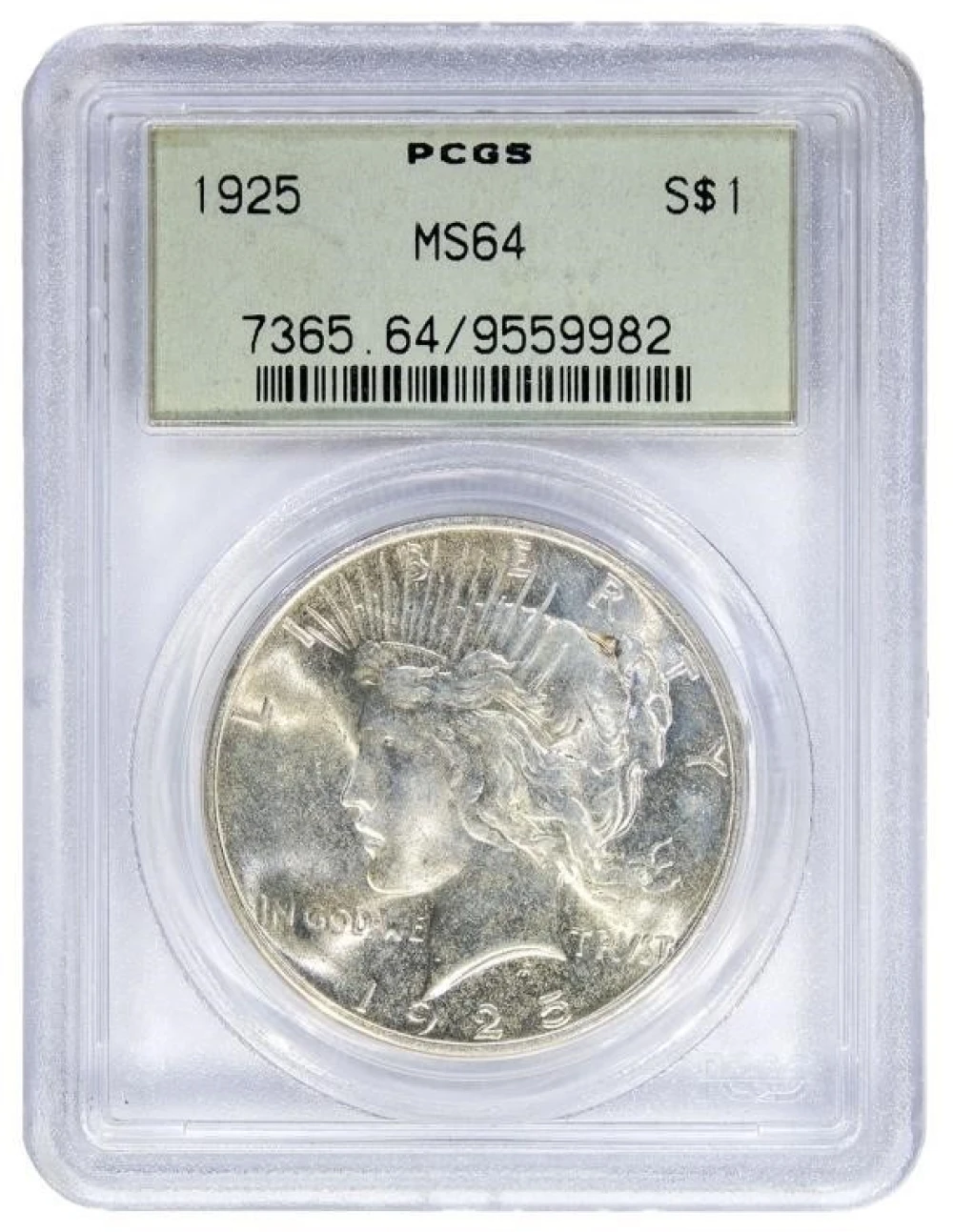 PCGS MS-64 1925 Peace $1